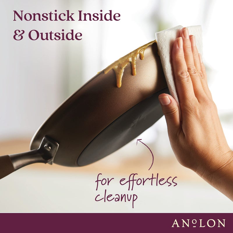Anolon Advanced Home Hard-Anodized Nonstick Skillets (10.25-Inch, Bronze) - Image 4